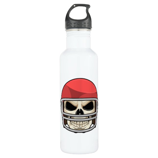 Bouteille D'eau Casque de football crâne (Devant)