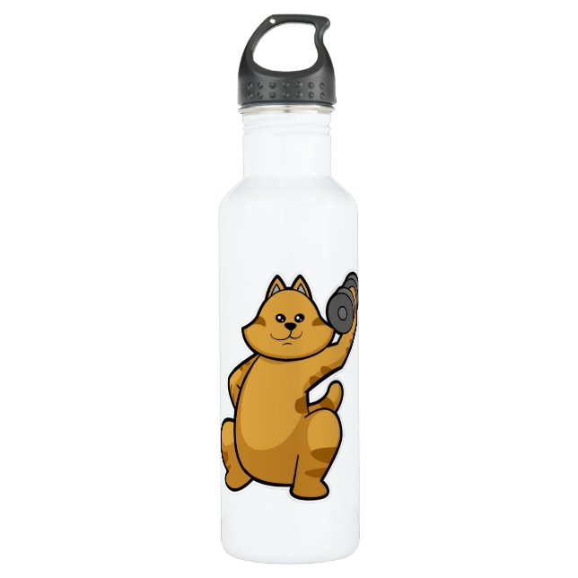 Bouteille D'eau Cat à l'épaule entraînement avec Dumbbell (Devant)
