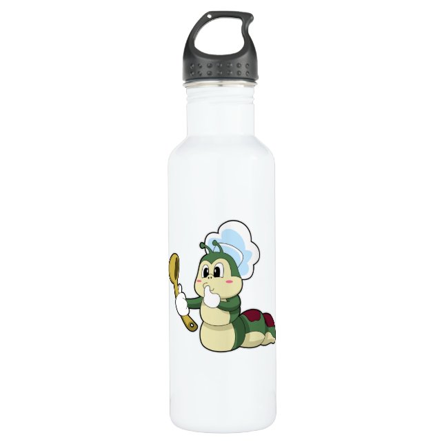 Bouteille D'eau Caterpillar en chef avec cuillère en bois (Devant)