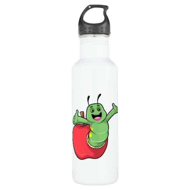 Bouteille D'eau Caterpillar with Apple (Devant)