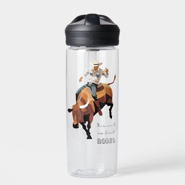 Bouteille D'eau Ce n'est pas mon premier RODEO : Bull rider (Extérieur)
