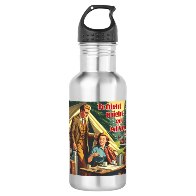 Bouteille D'eau Ce Soir Pourrait Être Dur Camping (Devant)