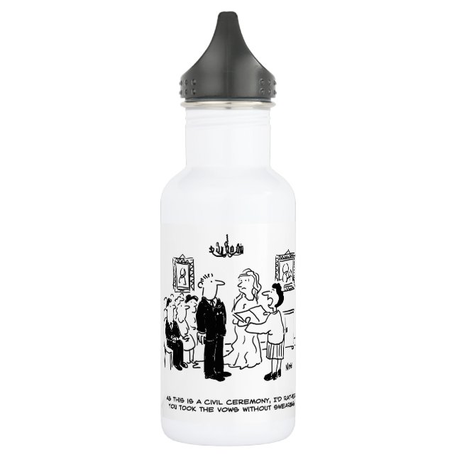 Bouteille D'eau Cérémonie de Mariage civil à un bureau d'enregistr (Gauche)