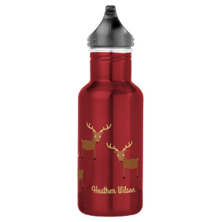 Bouteille d'eau cerf-enfant avec nom