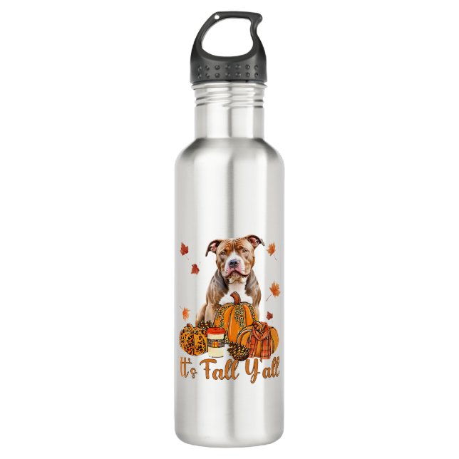 Bouteille D'eau C'est Chute Y'all Pitbull Chien Chute Écharpe Auto (Devant)