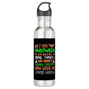 Bouteille D'eau Cet Halloween Être Fatigué Massage Thérapeutique B