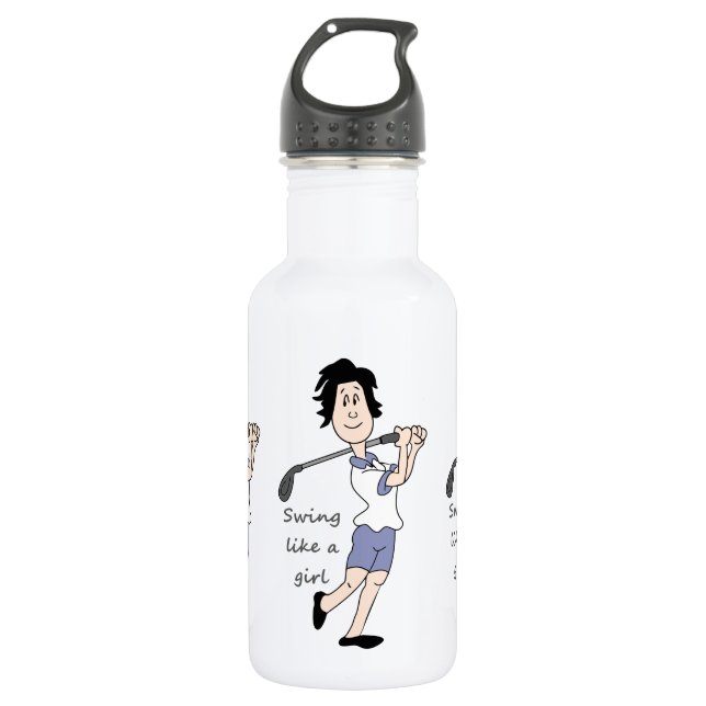 Bouteille D'eau Chanter comme une fille Amusante Golf Citation et  (Devant)