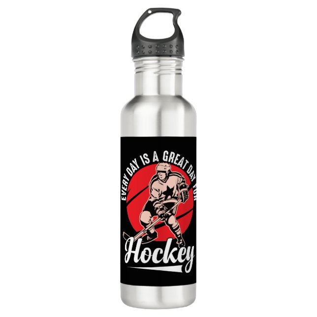 Bouteille D'eau Chaque Jour Est Une Grande Journée De Hockey (Devant)