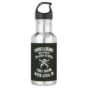 Bouteille D'eau Chasse drôle, cadeau humoristique d'énonciation de