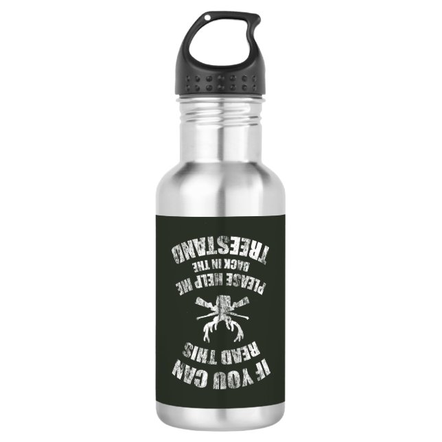 Bouteille D'eau Chasse drôle, cadeau humoristique d'énonciation de (Devant)