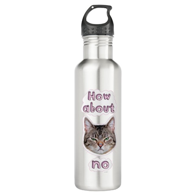 Bouteille D'eau Chat agacé (Devant)