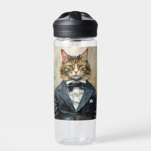 Bouteille D'eau Chat en costume