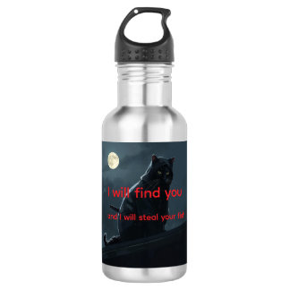 Bouteille D'eau Chat Ninja Cool Esthétique et kit de chat furtif d