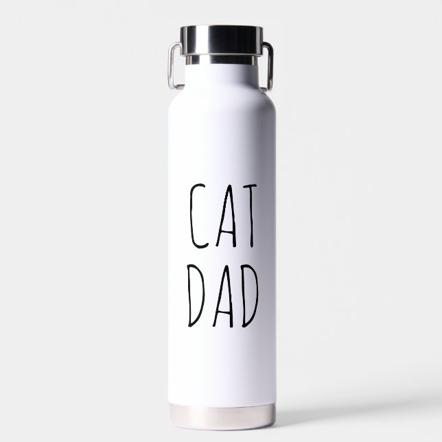 Bouteille D'eau "Chat Papa" Simple Farmhouse moderne (Avant)