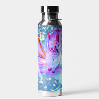 Bouteille d'eau chat Vaporwave