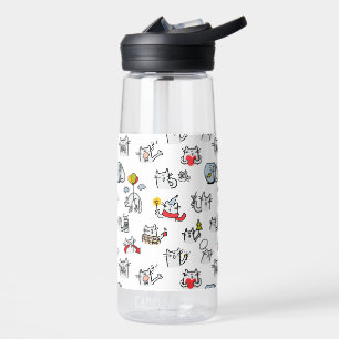 Bouteille D'eau Chats amusants, lait et magie.