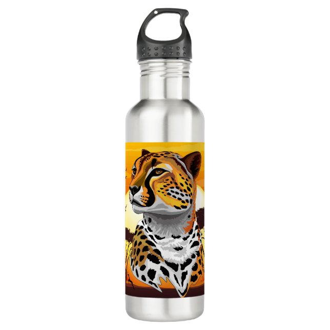 Bouteille D'eau Cheetah African Feline Wild Animal (Devant)