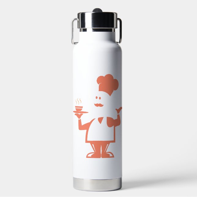 Bouteille D'eau Chef tenant un bol de soupe (Salle de sport)