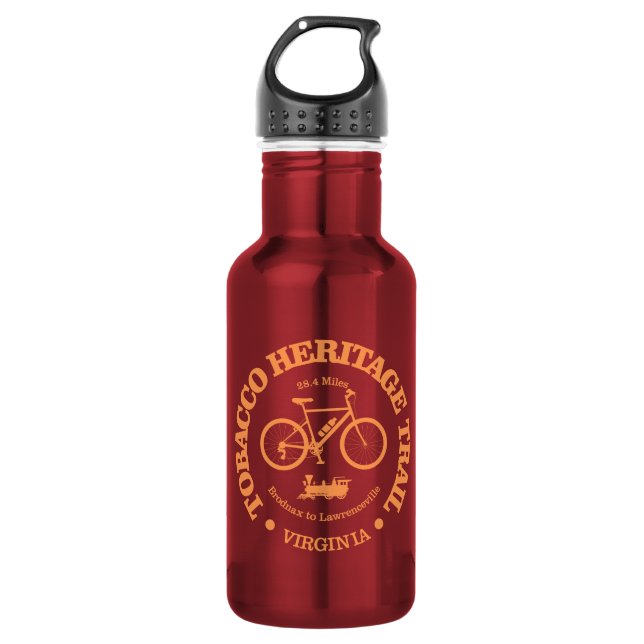 Bouteille D'eau Chemin du patrimoine du tabac (cyclisme) (Devant)