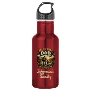 Bouteille D'eau Chemise Adventure Dad – Camping Extérieur Vintage