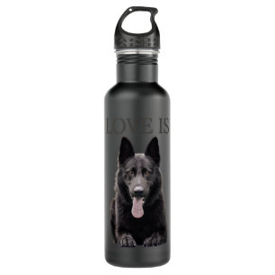 Bouteille D'eau Chemise berger allemande noire Shepard TShirt Chie