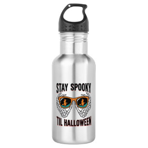 Bouteille D'eau Chemise Halloween squelette avec lunettes de sorci
