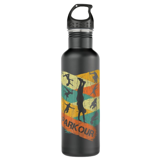 Bouteille D'eau Chemise Parkour Rétro pour Garçons Silhouette Vint (Devant)