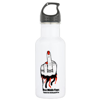 Bouteille D'eau Cher doigt moyen