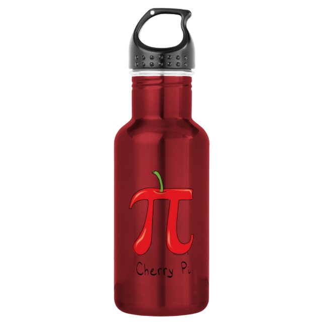 Bouteille D'eau Cherry Pi Symbole Cute Math Enseignant (Devant)