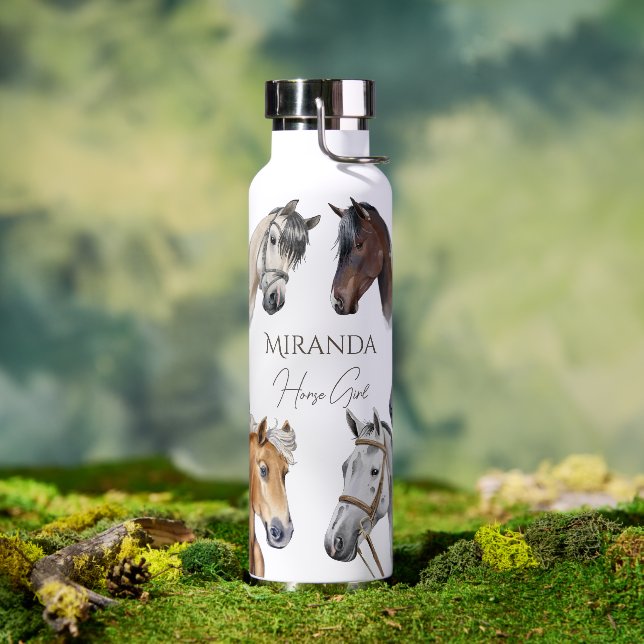 Bouteille D'eau Chevaux équestre élégant cadeaux d'anniversaire (Extérieur)