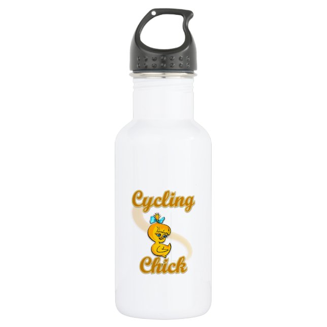 Bouteille D'eau Chick cycliste (Devant)