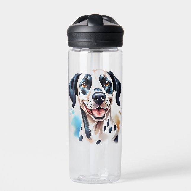 Bouteille D'eau Chien dalmatien heureux animal de compagnie  (Extérieur)