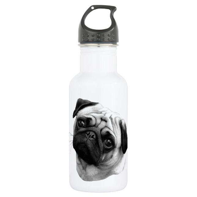 Bouteille D'eau Chien de carlin (Devant)