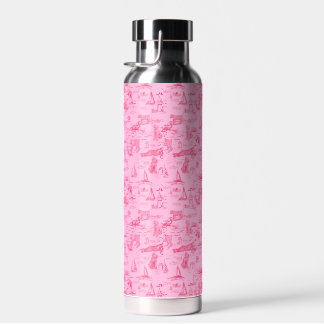 Bouteille D'eau Chien de Mer Toile Rose
