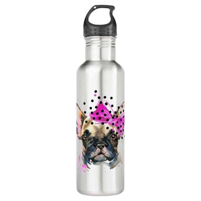 Bouteille D'eau Chien de Taureau de Français de Cutie (Devant)