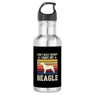 Bouteille D'eau Chien de thérapie rétro Beagle vintage
