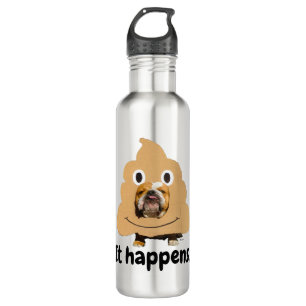 Bouteille D'eau Chien en en costume Emoji de la pop