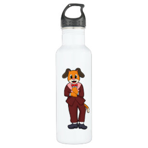 Bouteille D'eau Chien en marié avec costume