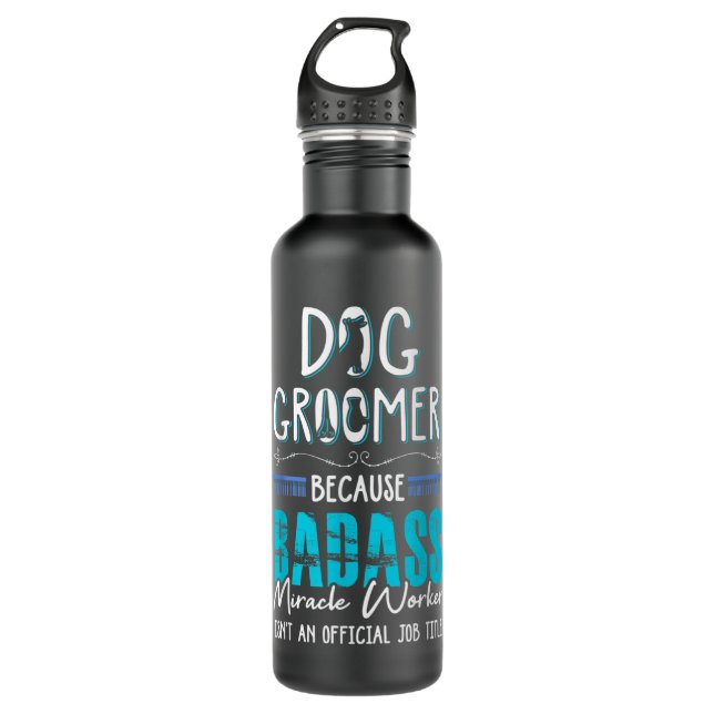 Bouteille D'eau Chien Groomer Chemise Funny Chien Grooming Citatio (Devant)