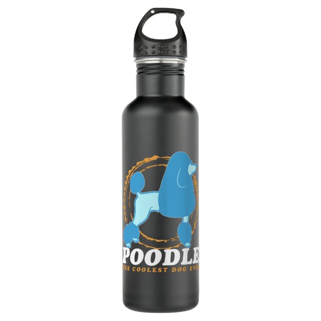 Bouteille D'eau Chien le plus frais des canicules | Poodles (Devant)