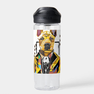 Bouteille D'eau Chien portant un costume : Art numérique