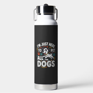 Bouteille D'eau Chiens Drôles Amoureux Des Animaux Vector