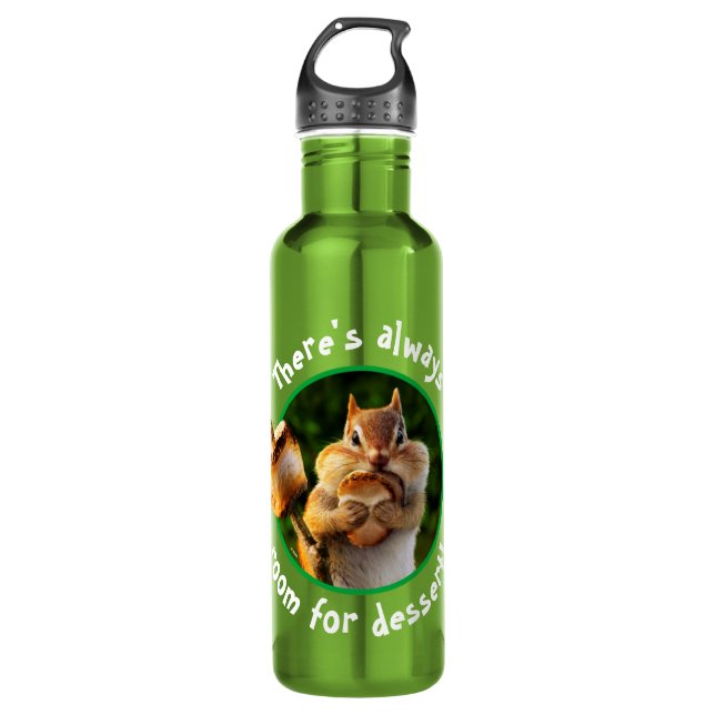 Bouteille D'eau Chipmunk Mangant Marshmallow (Devant)