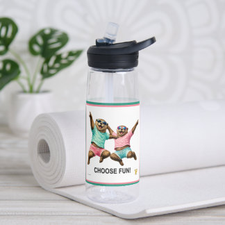 Bouteille D'eau Choisissez le duo de loutres amusantes