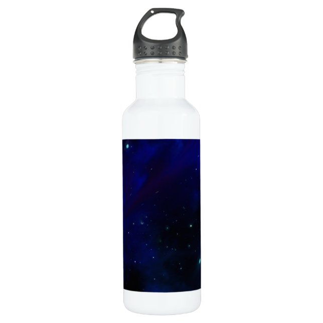 Bouteille D'eau Ciel bleu de minuit avec étoiles (Devant)