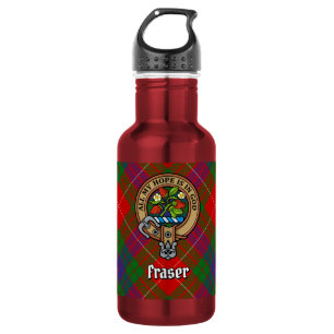 Bouteille D'eau Cimier du clan Fraser sur tartan