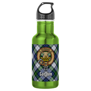 Bouteille D'eau Cimier du clan Gordon sur tartan de cérémonie