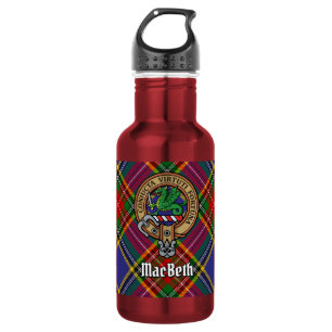 Bouteille D'eau Cimier du clan MacBeth sur tartan
