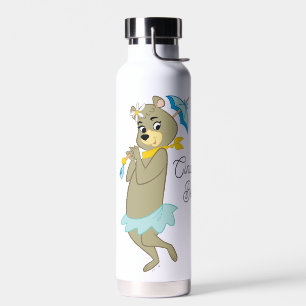Bouteille D'eau Cindy Bear tenant le parasol