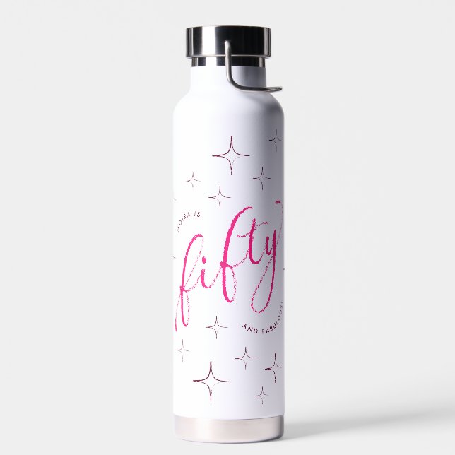 Bouteille D'eau Cinquante et fabuleux Moderne 50e anniversaire (Gauche)